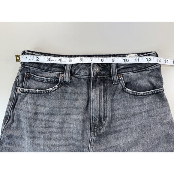 We The Free Womens Maverick Bailey Denim Mini Skirt 24 Black Fringe Boho Rodeo - Picture 5 of 13